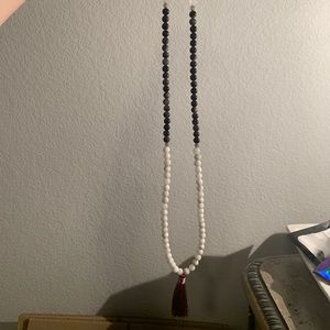 Yin yang beaded necklace